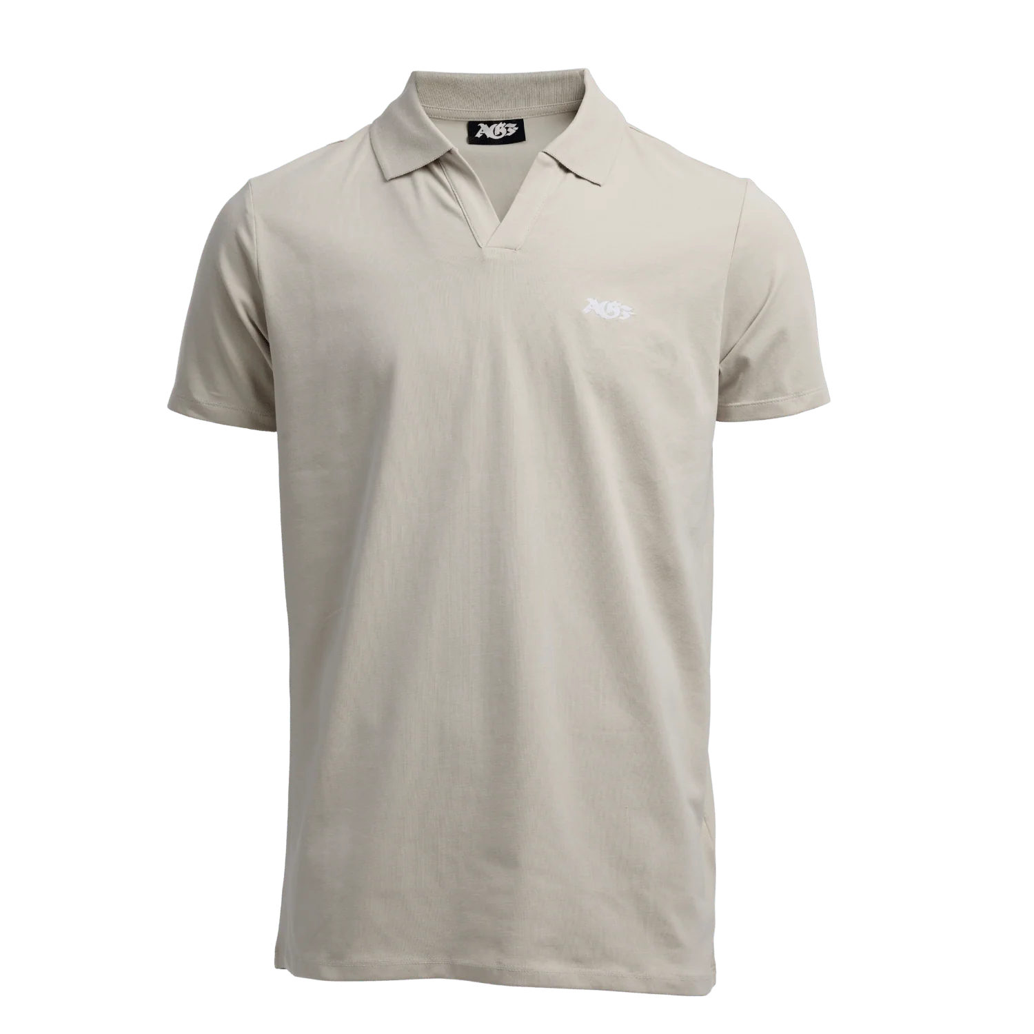 AGF Polo med broderet logo - Stone