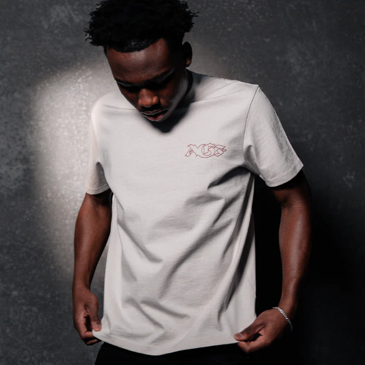 AGF x 1880 Blockstyle Regular Fit Tee - Moonbeam