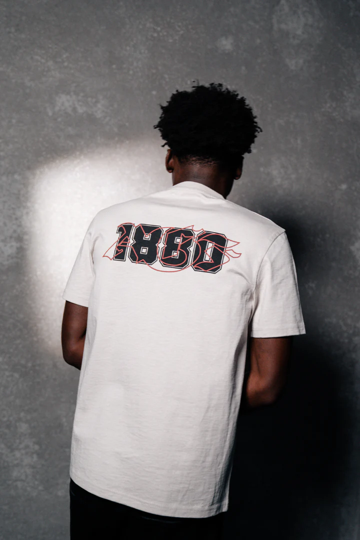 AGF x 1880 Blockstyle Regular Fit Tee - Moonbeam - Image 11