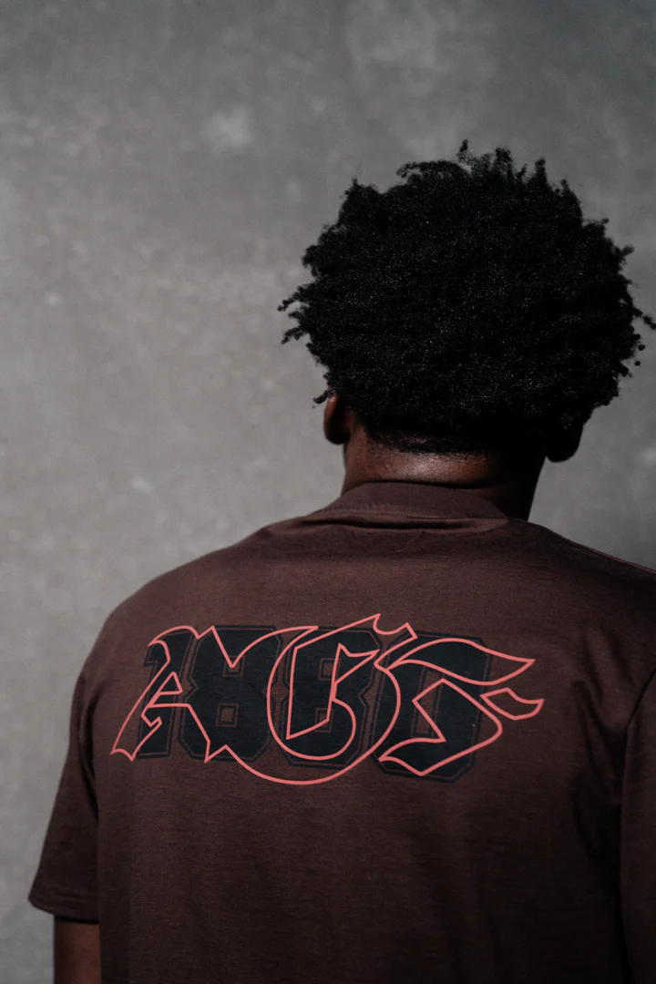 AGF x 1880 Blockstyle Regular Fit SS Tee - Seal Brown - Image 8