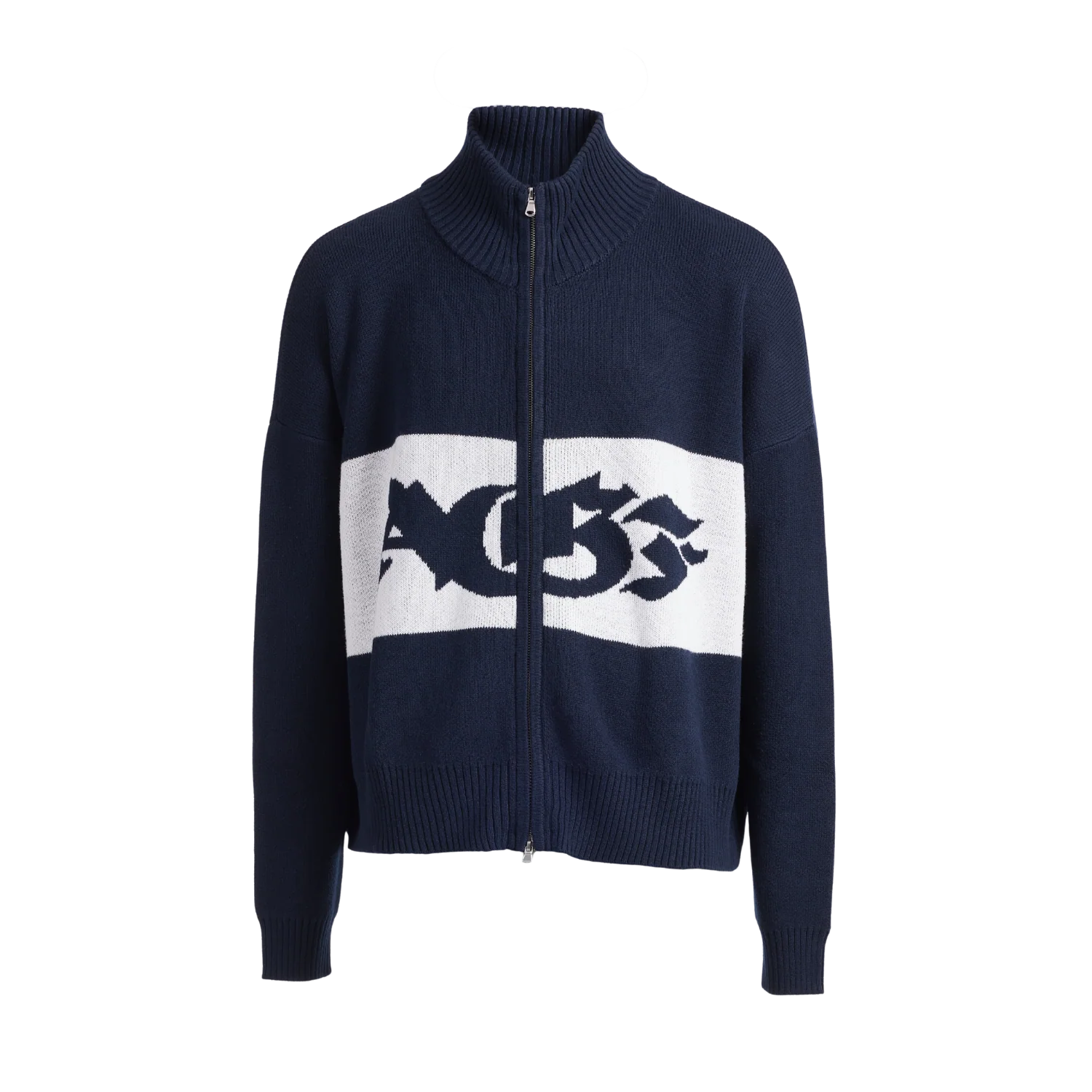 AGF Zip Up Strik - Blå