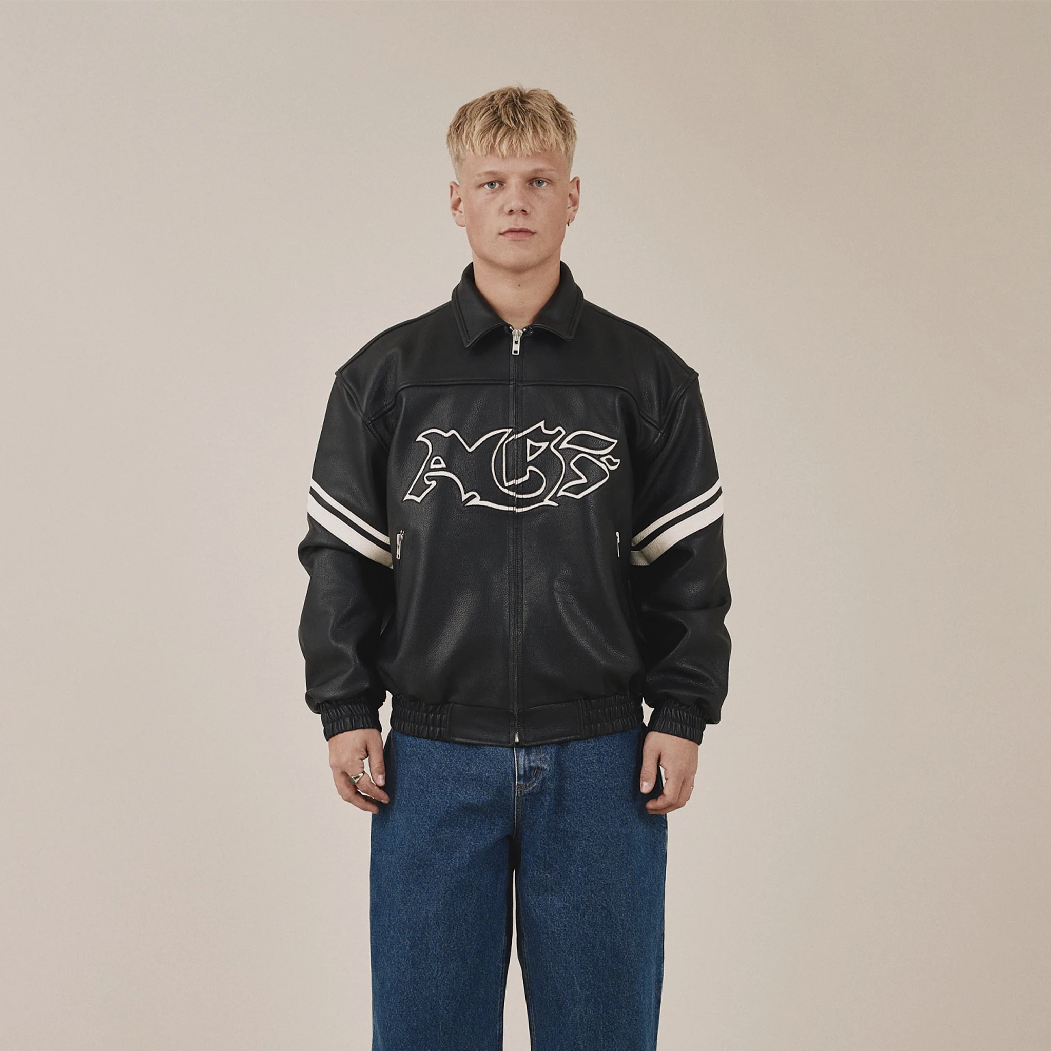 AGF x PALAIS Oversized Leather Jacket