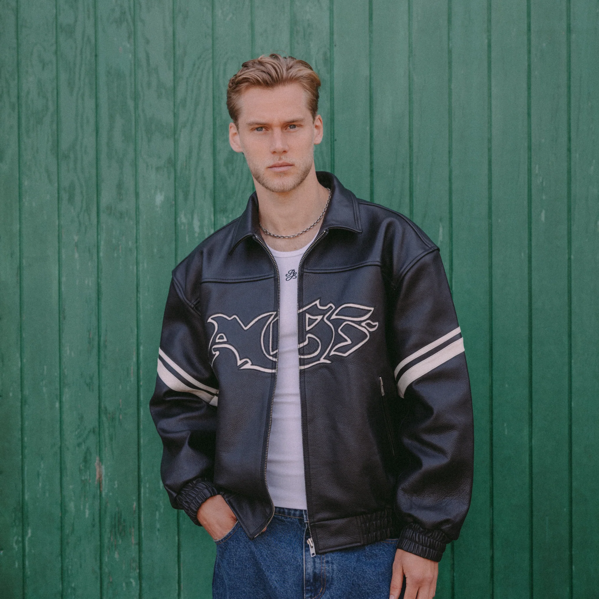 AGF x PALAIS Oversized Leather Jacket - Image 3