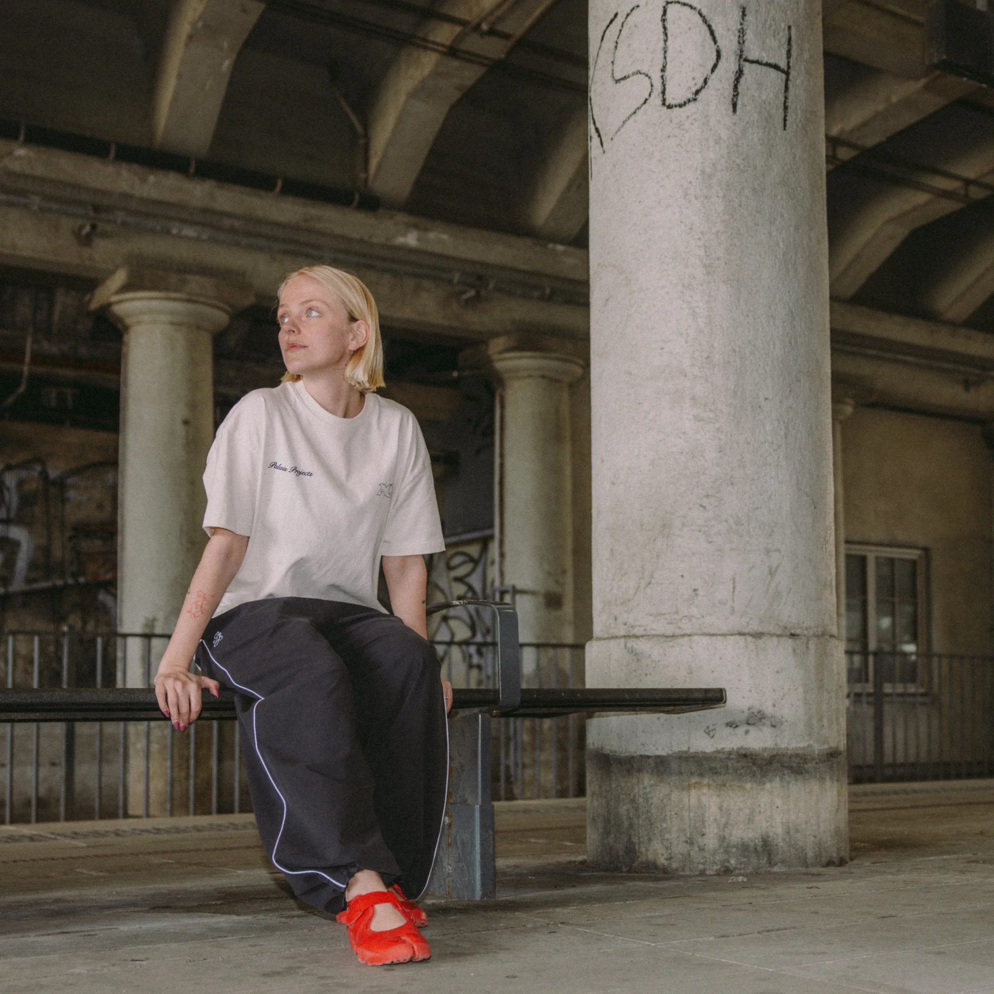 AGF x PALAIS Oversized Track Pants - Black - Image 3